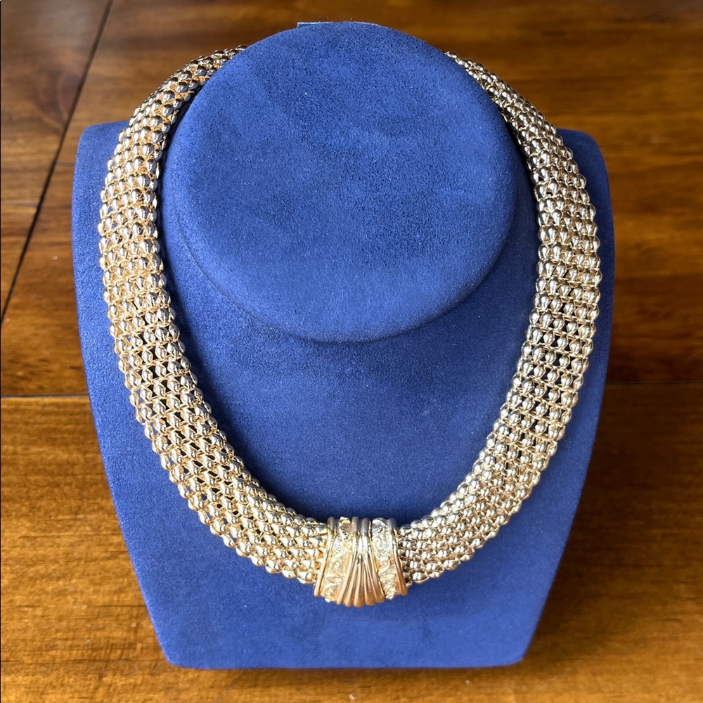 Mess Chain Necklace Gold Tone